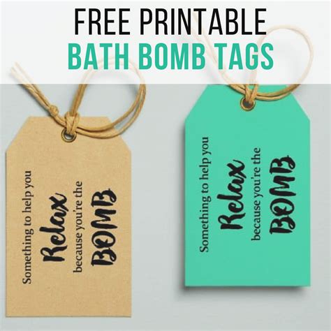 Free Printable Bath Bomb Labels